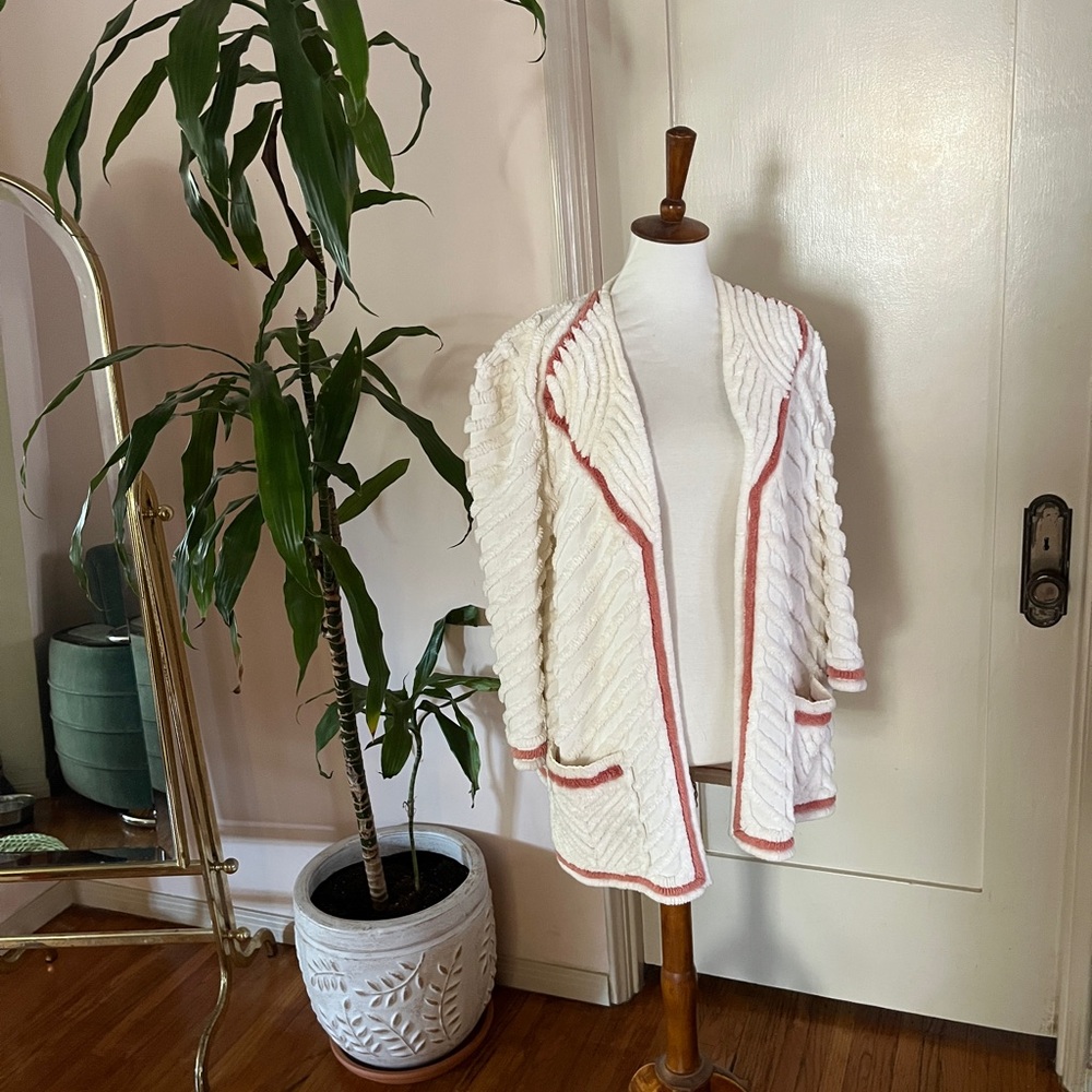 1940s chenille beach jacket - Picture 2 of 3